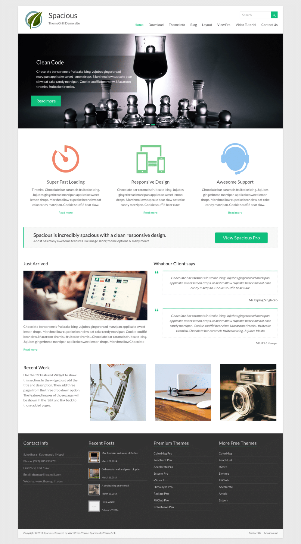 Spacious - live preview