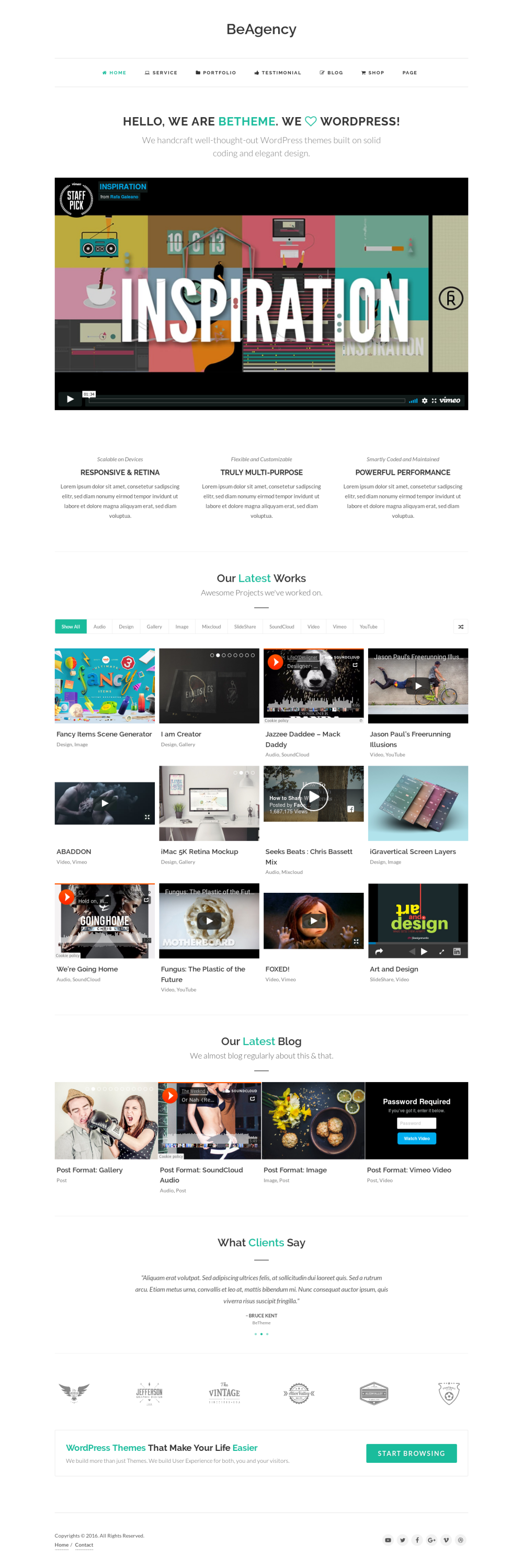 BeAgency Lite - live preview