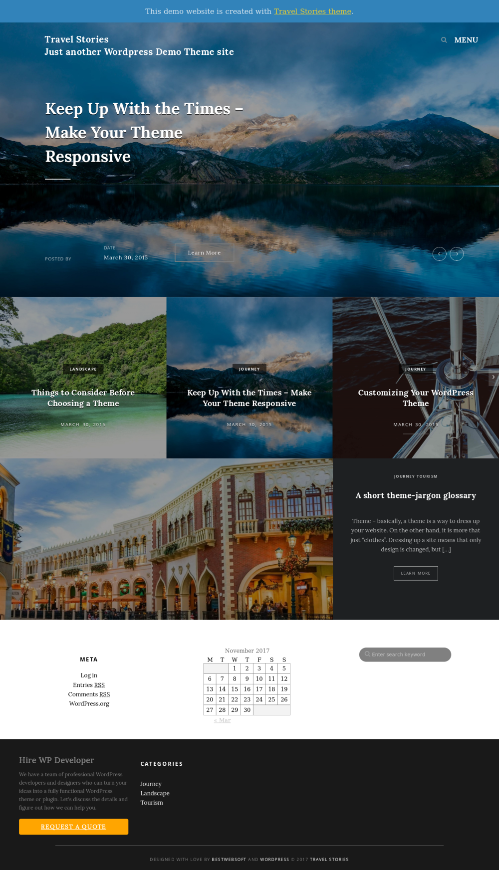 Travel Stories - live preview