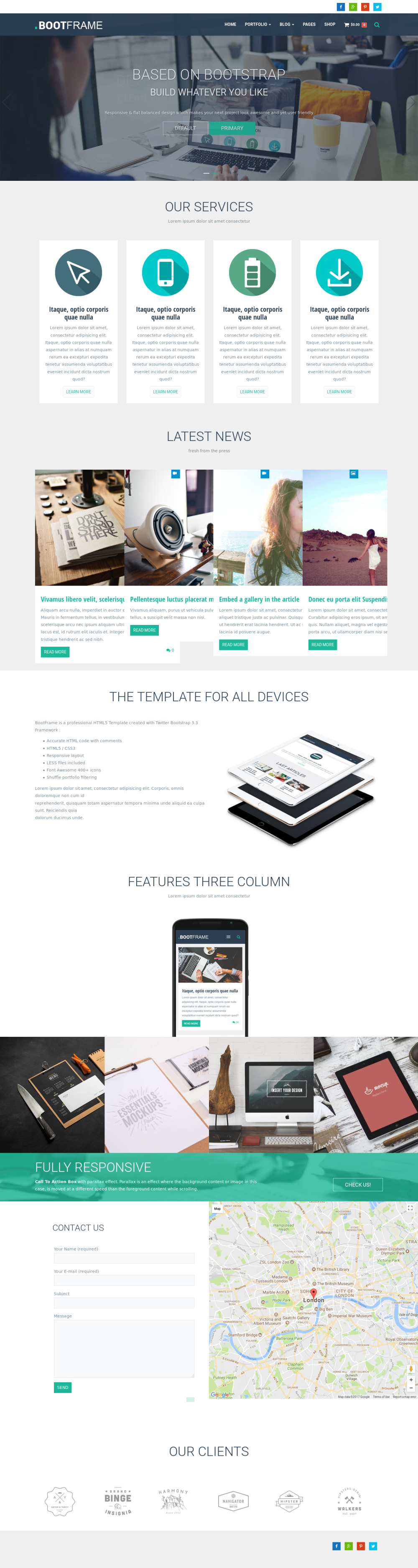 BootFrame Core - live preview