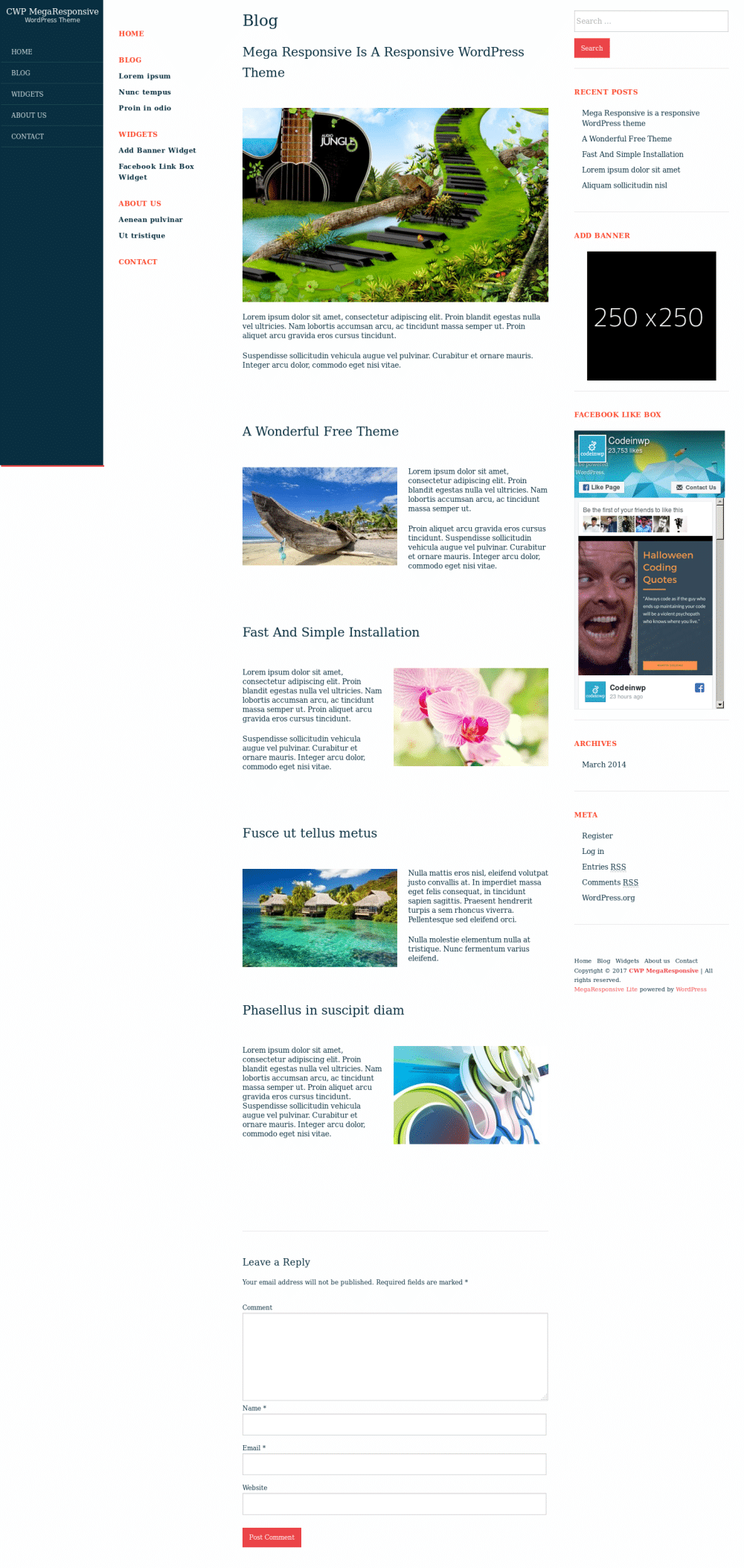 Mega Responsive - live preview