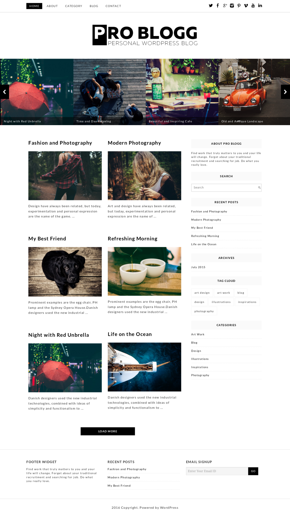 Pro Blogg - live preview