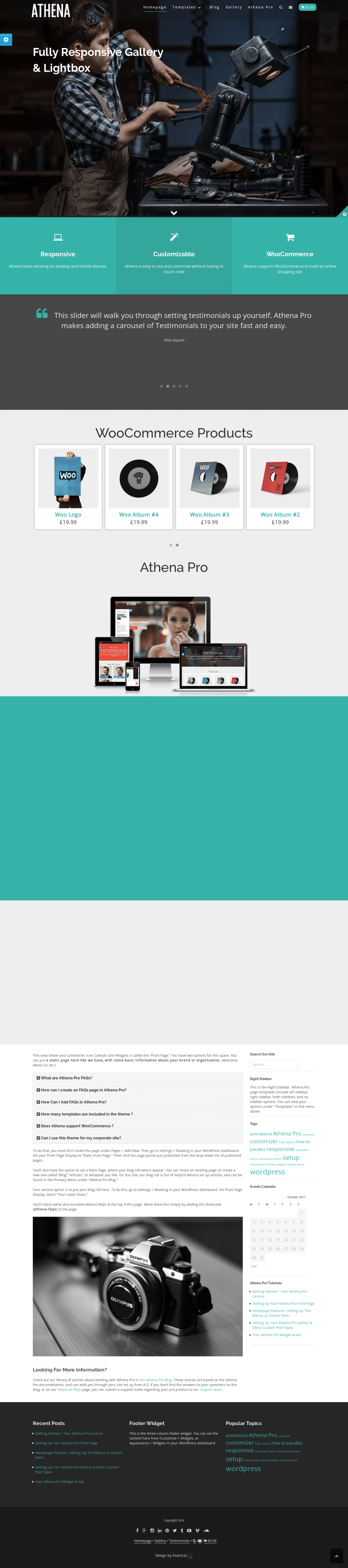 Athena theme - live preview