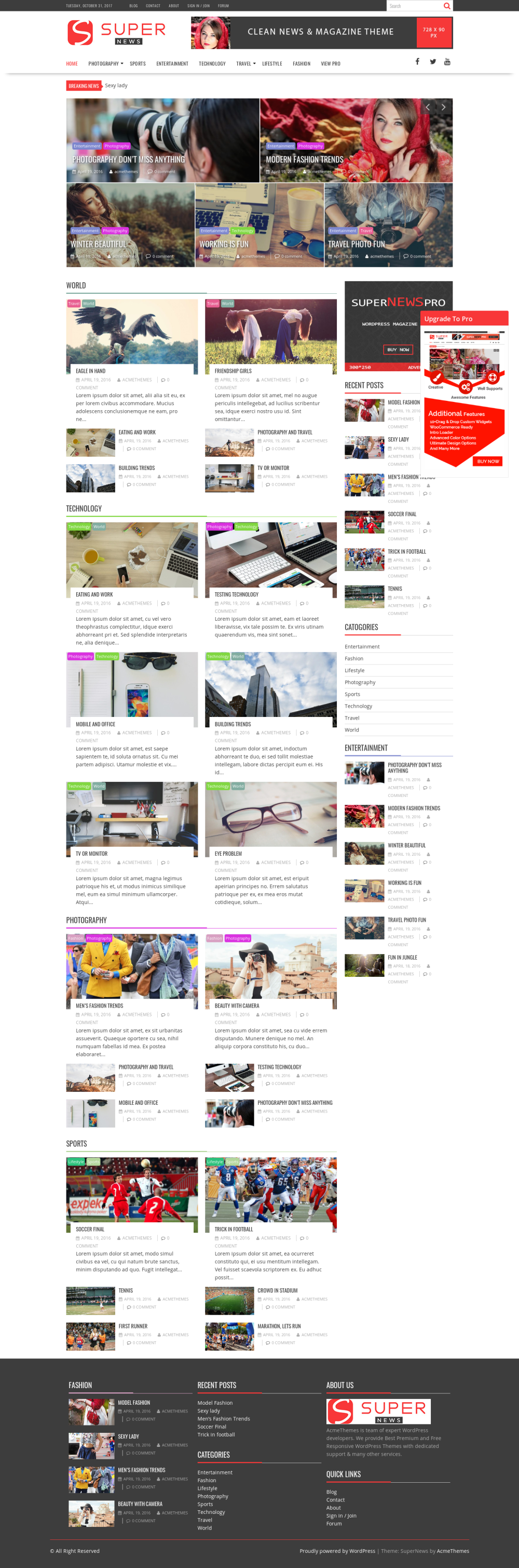 SuperNews - live preview