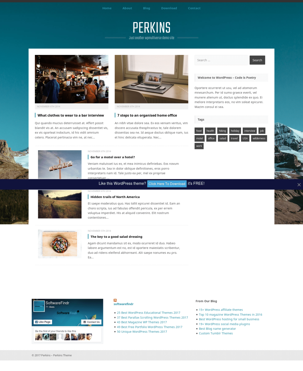 Perkins - live preview