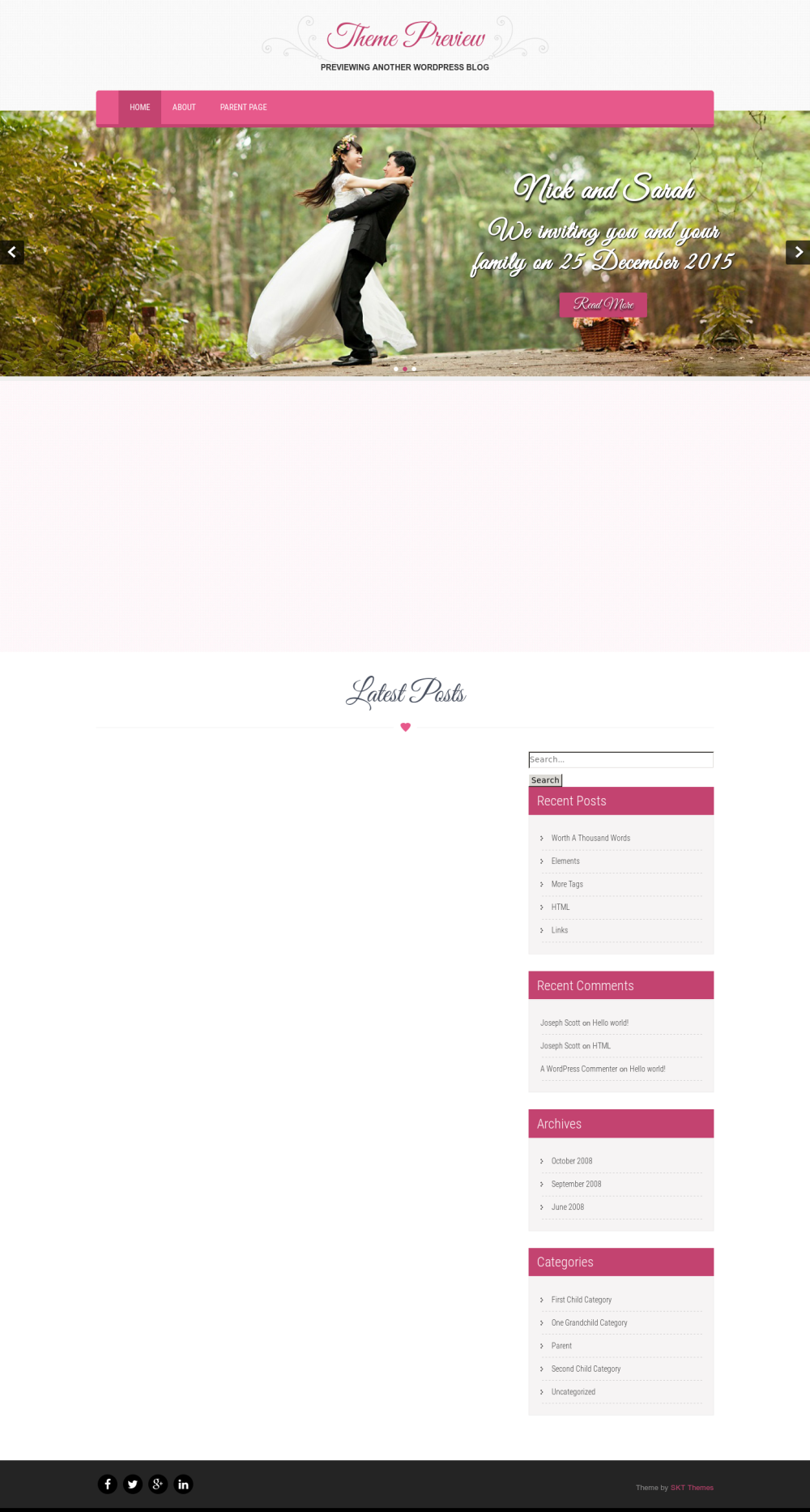 SKT Wedding Lite - live preview