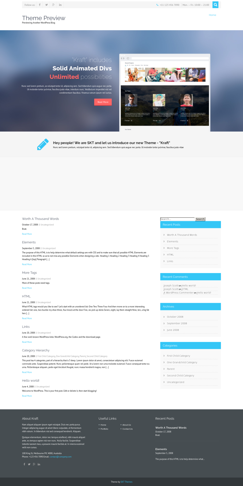 Kraft Lite - live preview