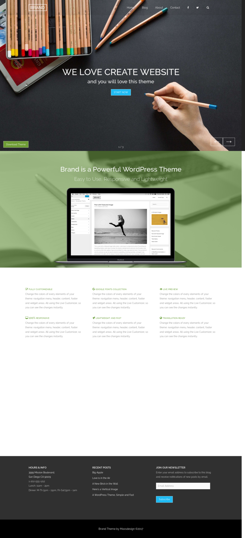 Brand - live preview