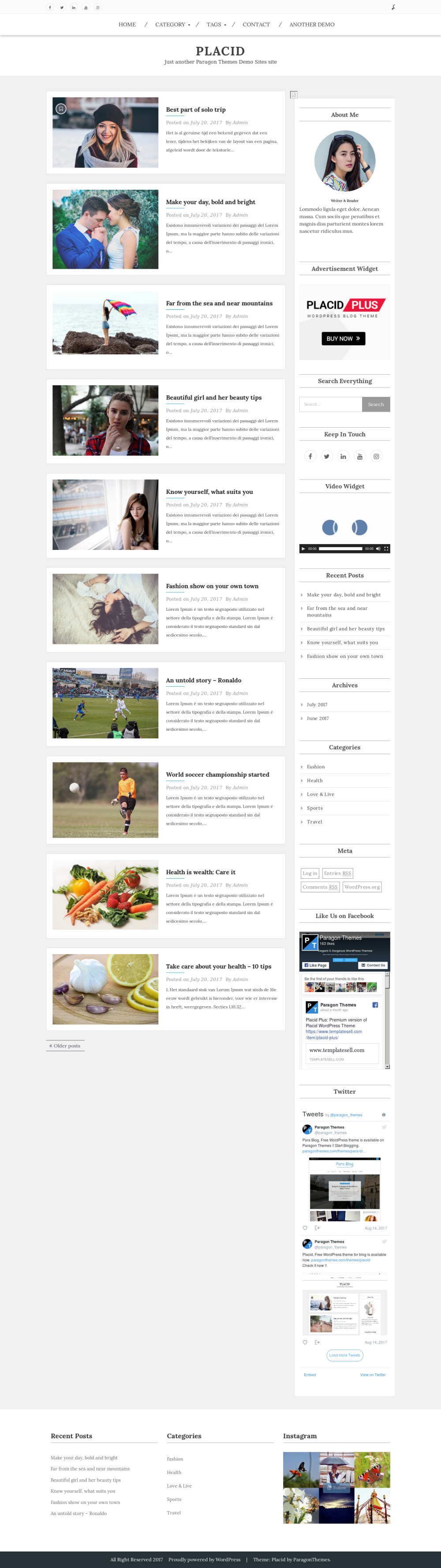 Placid - live preview