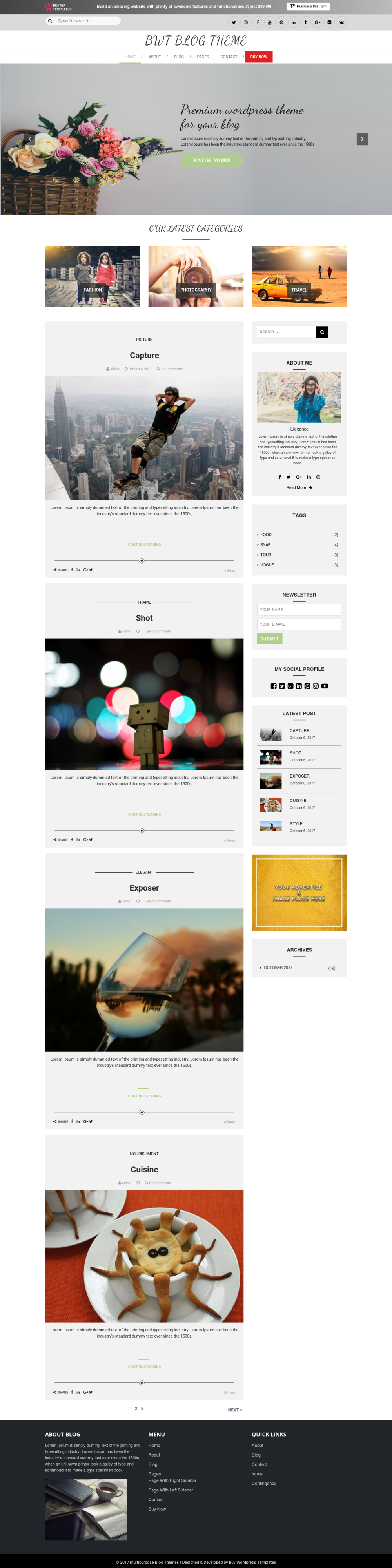 Multipurpose Blog - live preview