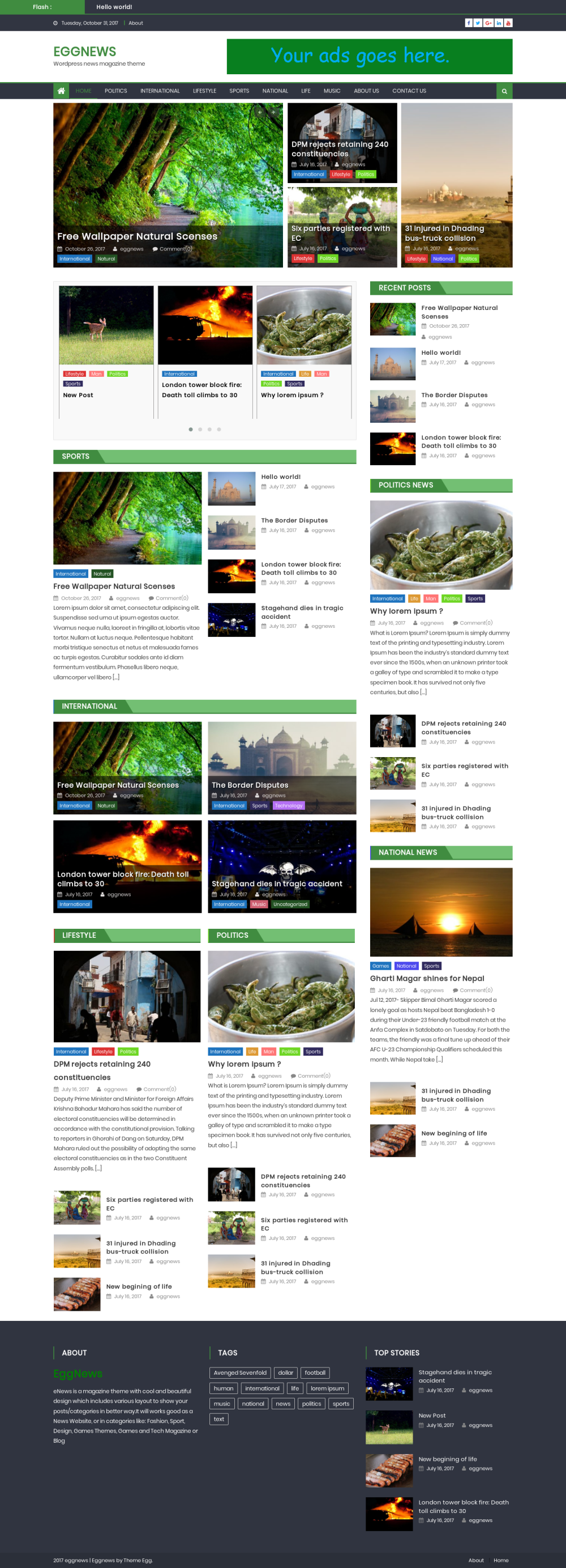 Eggnews - live preview