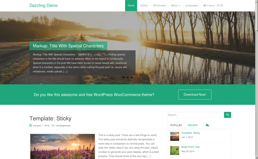 Dazzling - live preview