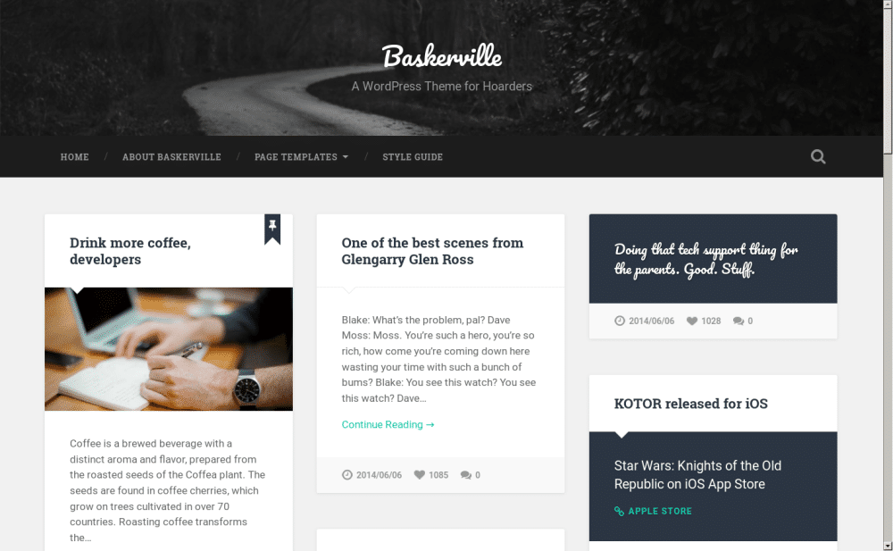 Baskerville - live preview