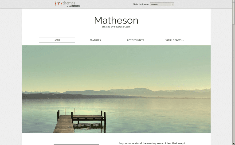 Matheson - live preview