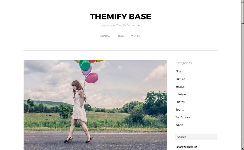 Themify Base - live preview