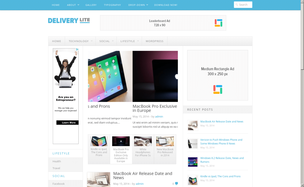Delivery Lite - live preview