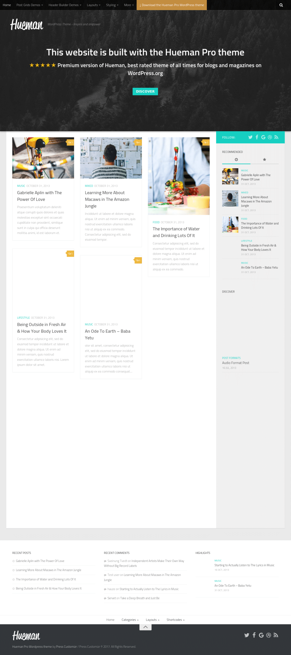 Hueman - live preview