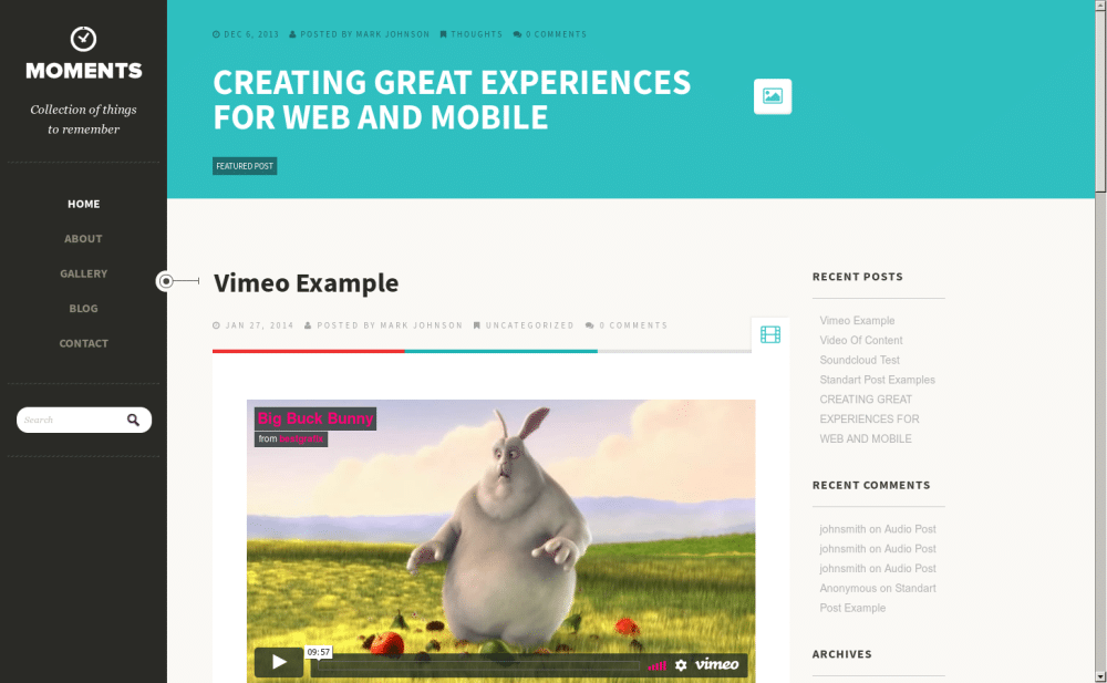 Moments - live preview