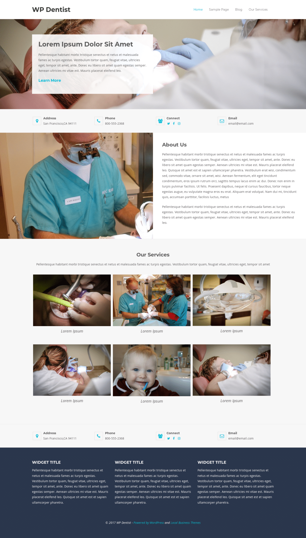 WP Dentist - live preview