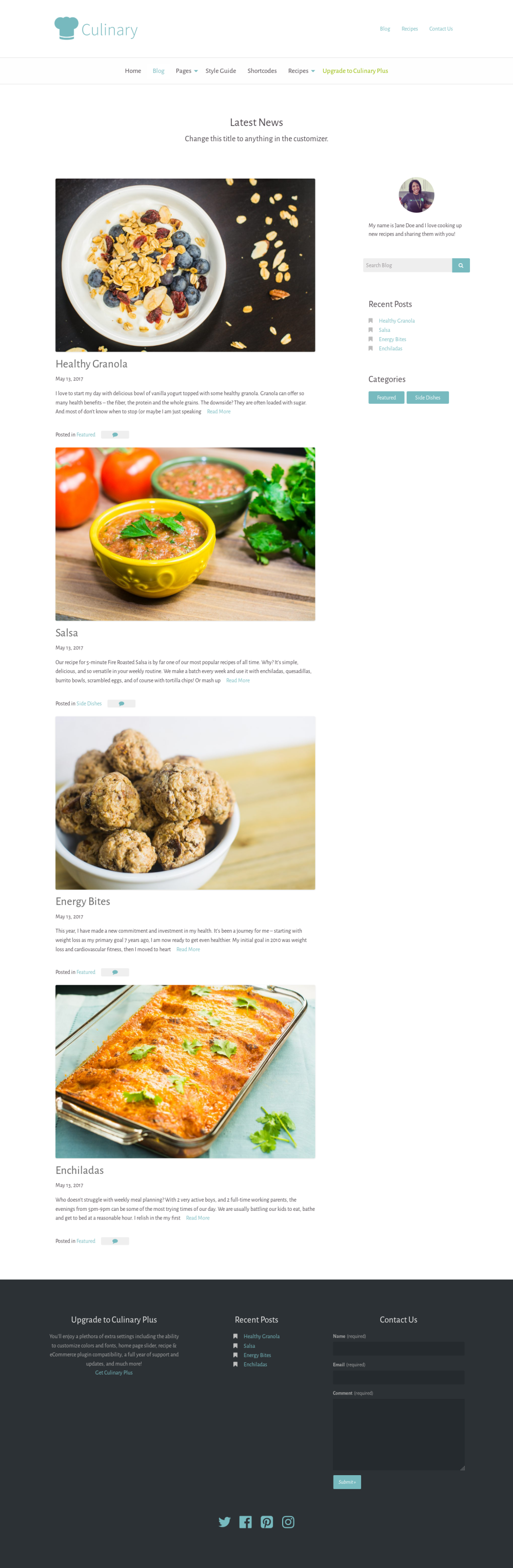 Culinary - live preview