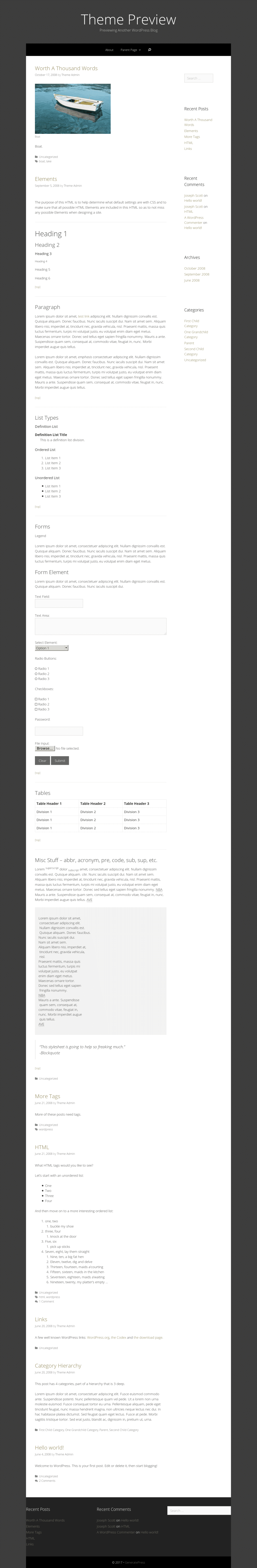 Freelancer (CT of GeneratePress) - live preview