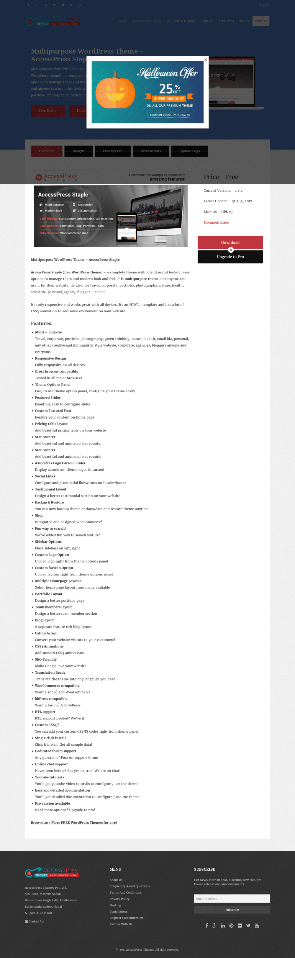AccessPress Staple - live preview