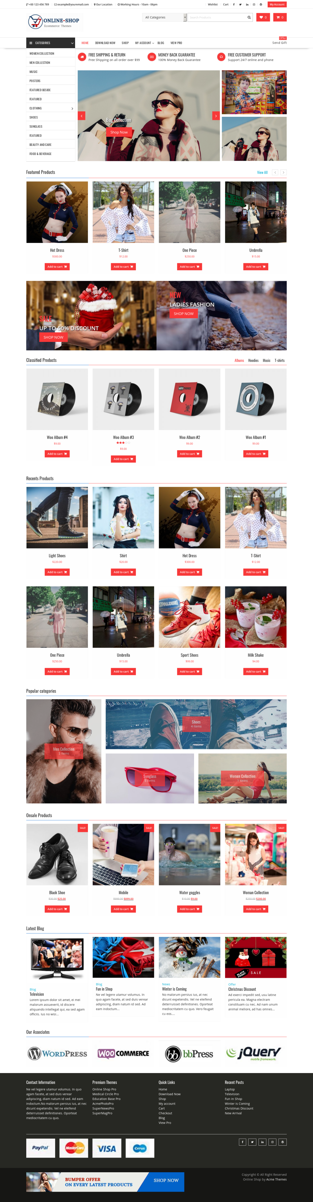 Online Shop - live preview