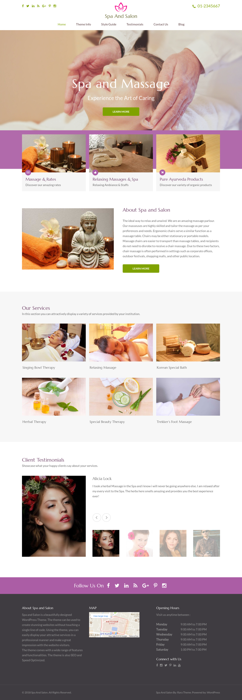 Spa and Salon - live preview