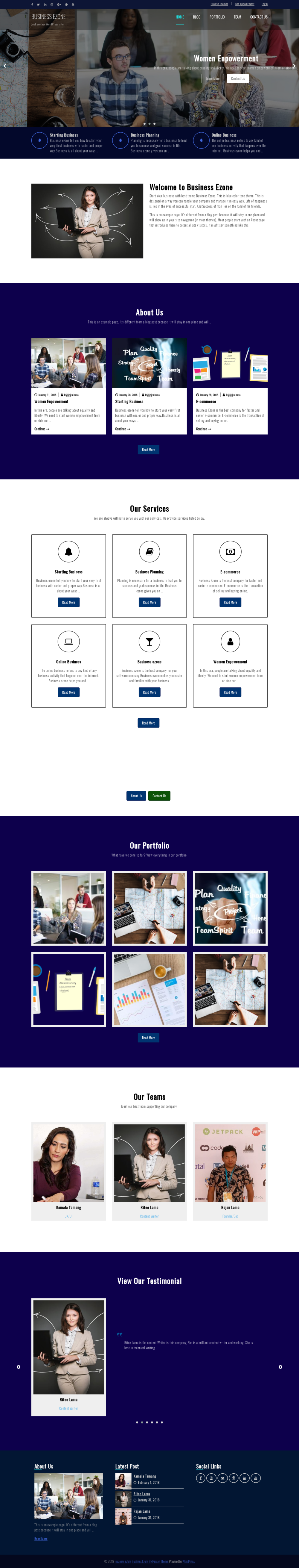 Business Zone - live preview