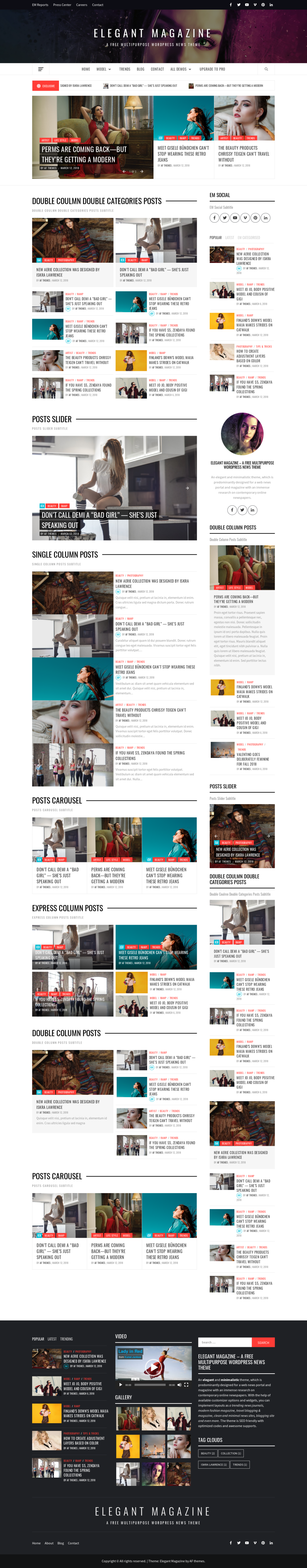 Elegant Magazine - live preview