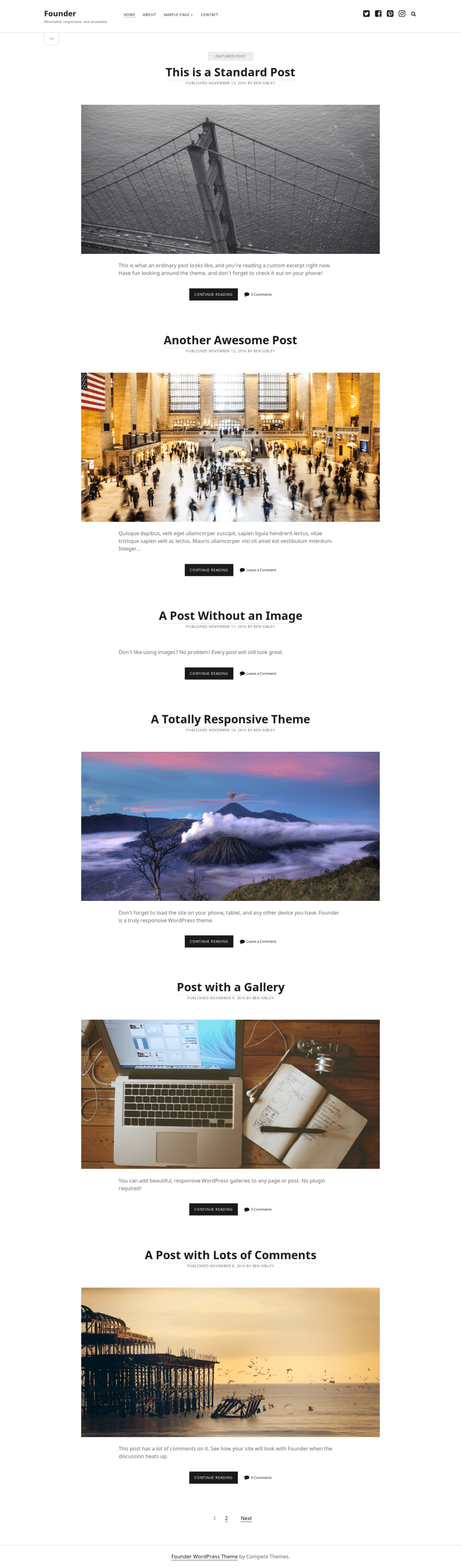 Founder - live preview