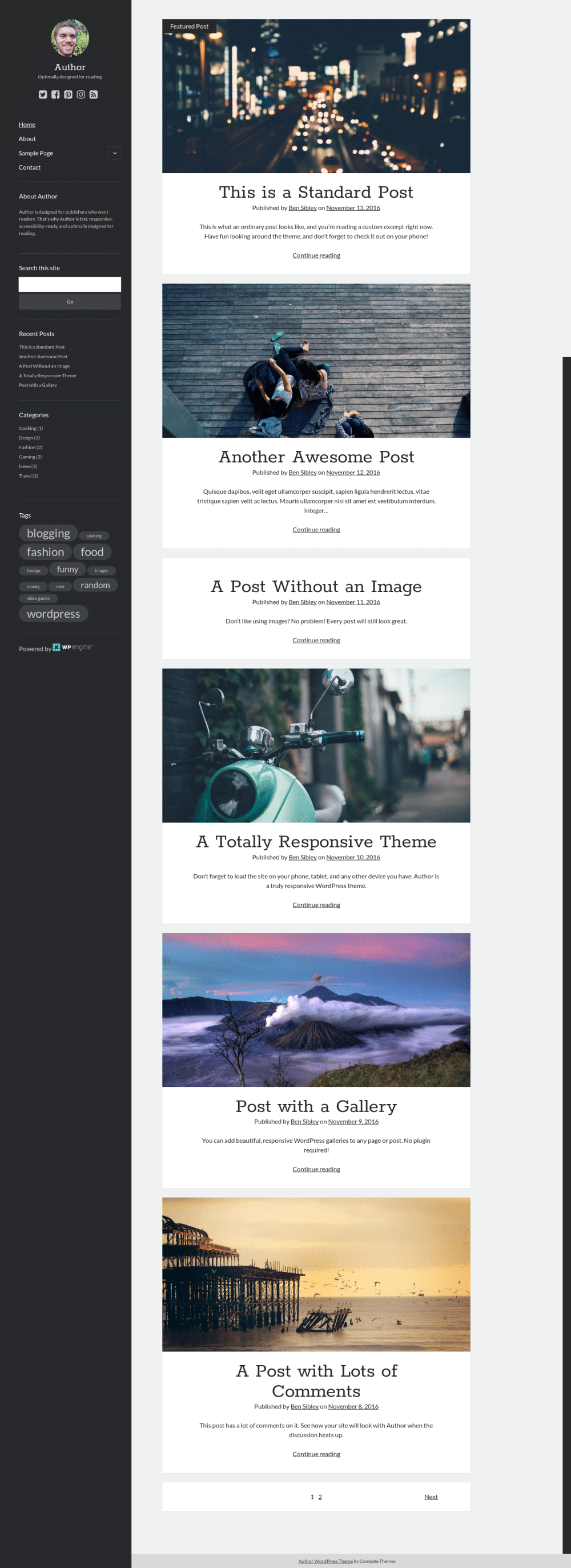 Author - live preview