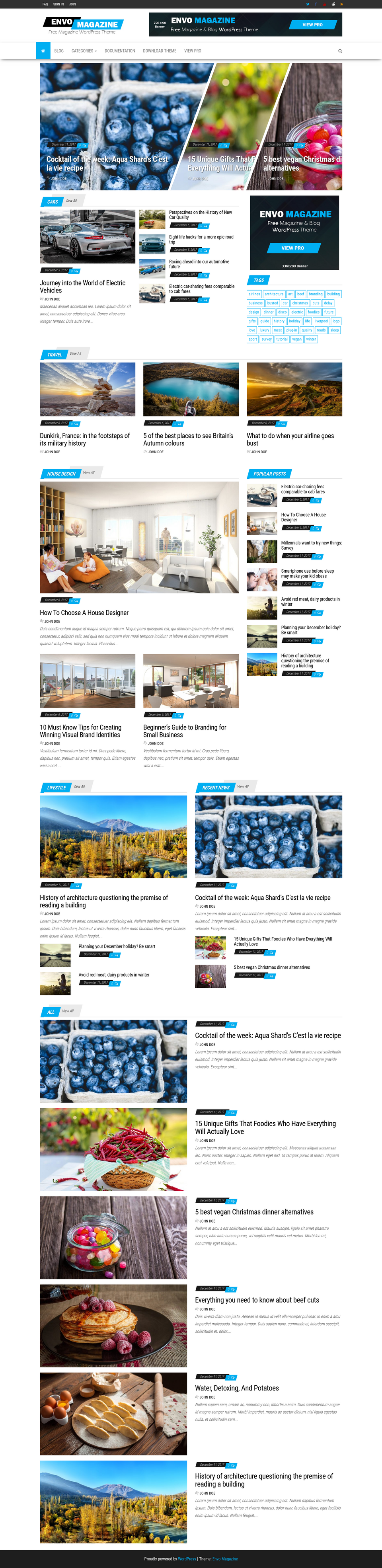 Envo Magazine - live preview