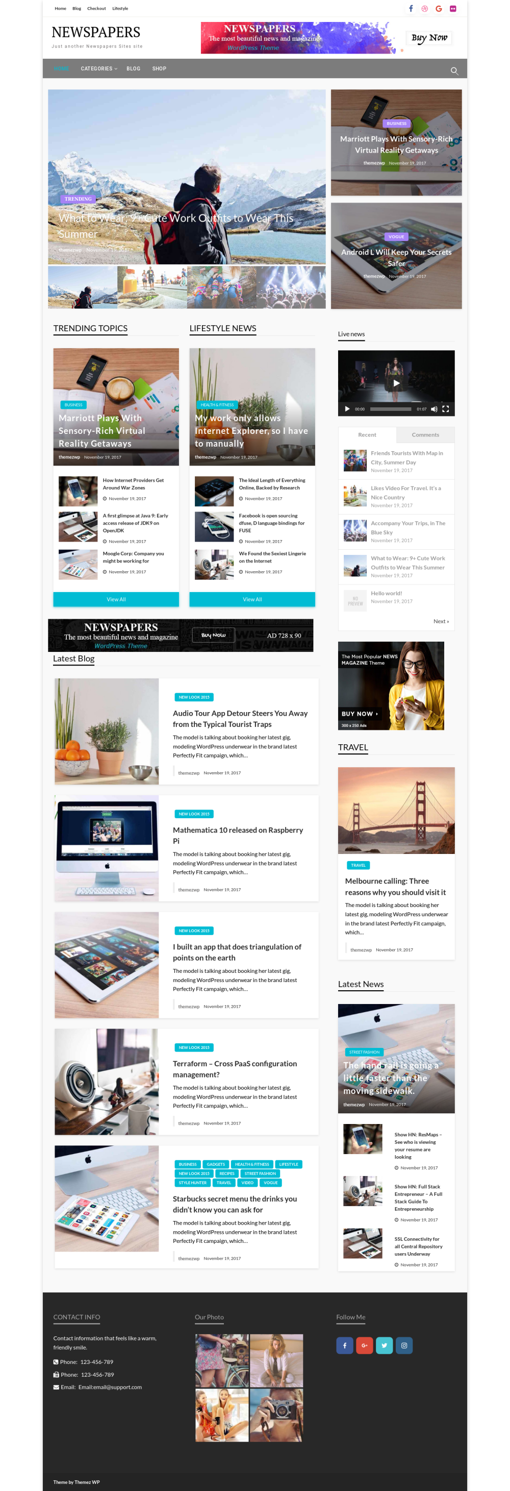 Newspapers - live preview