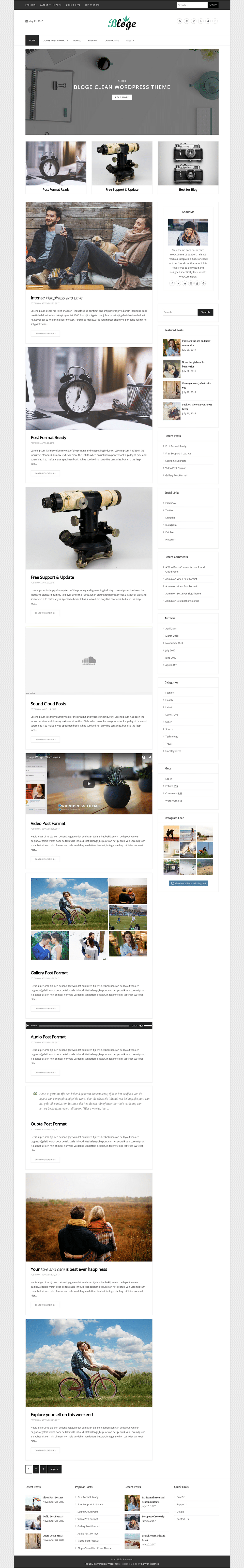 Bloge - live preview