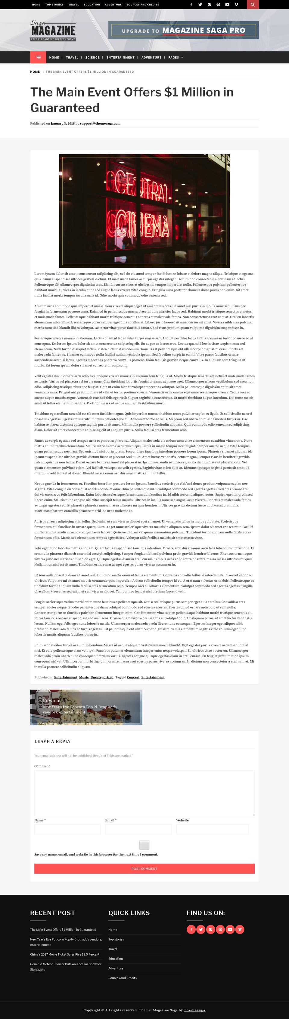 Magazine Saga - live preview