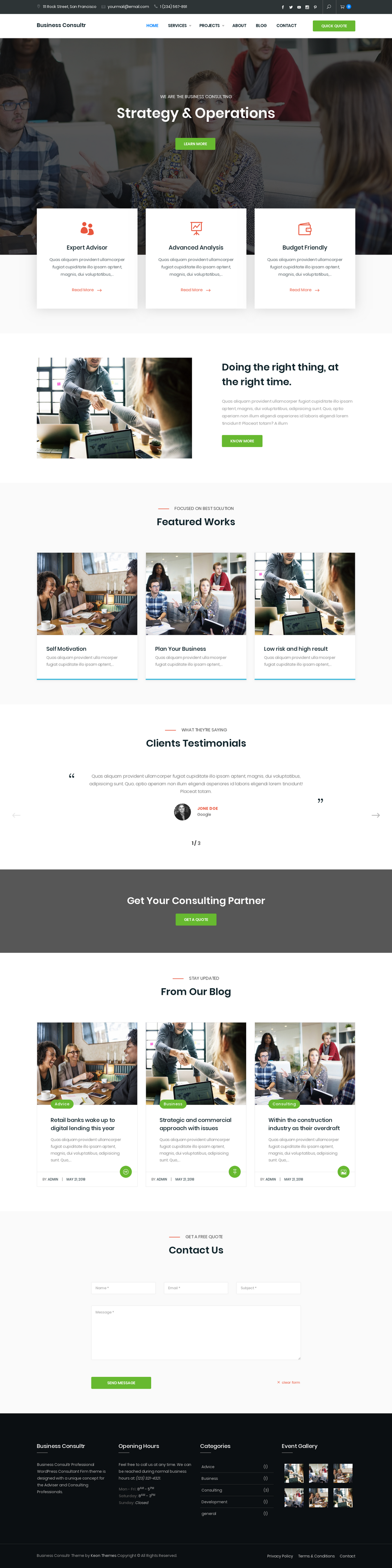 Business Consultr - live preview