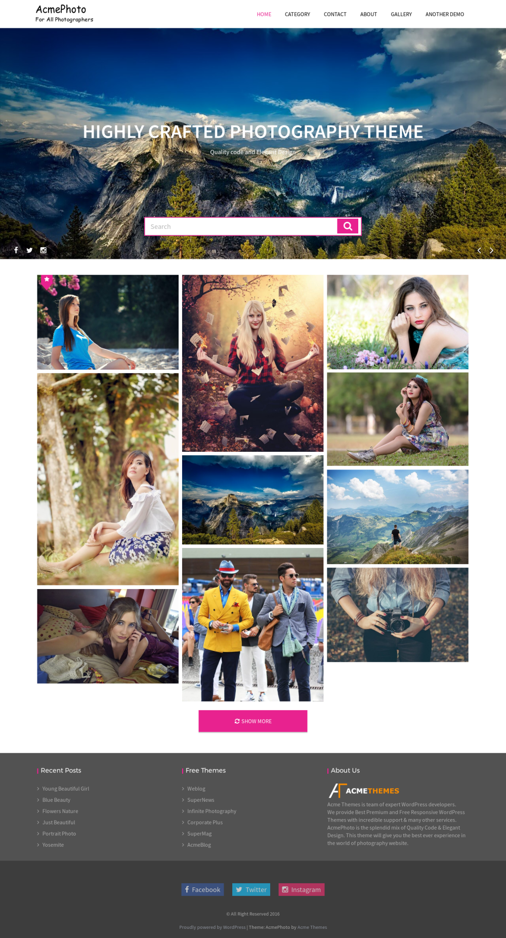 AcmePhoto - live preview