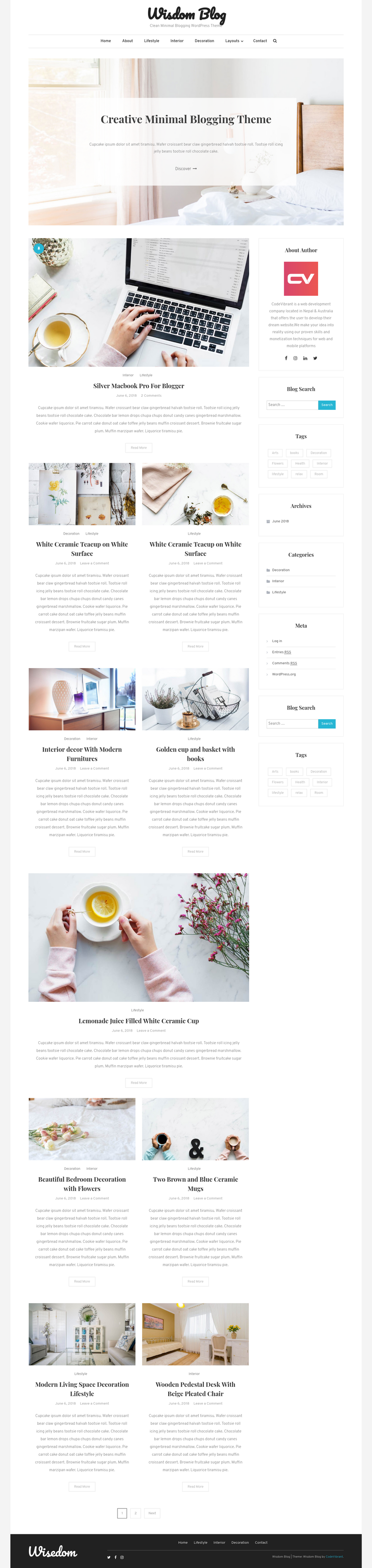 Wisdom Blog - live preview