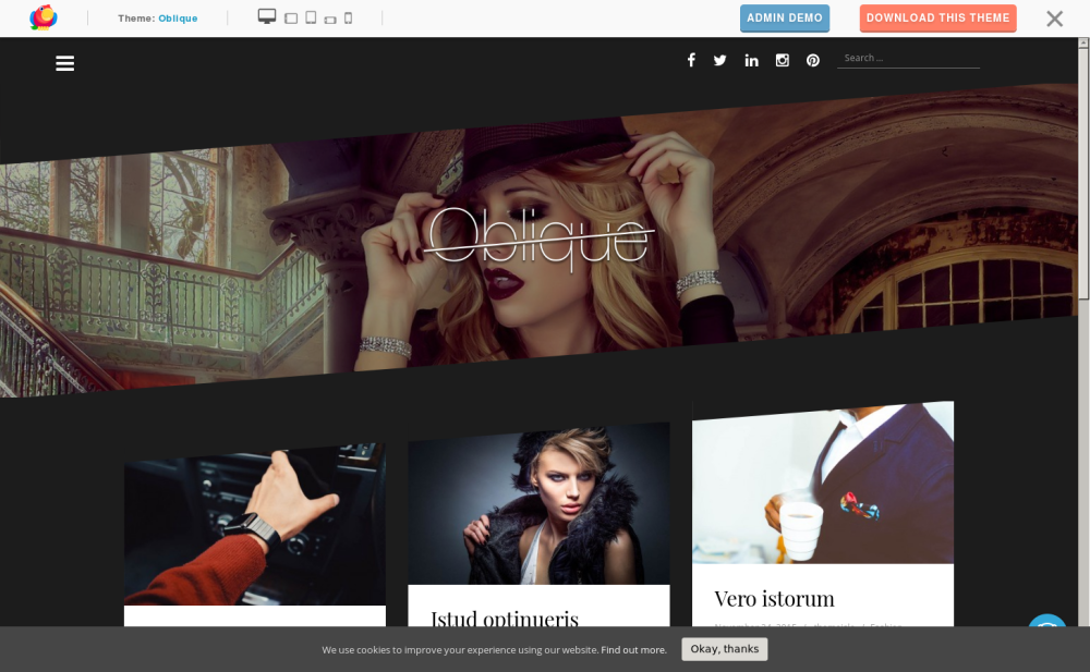 Oblique - live preview