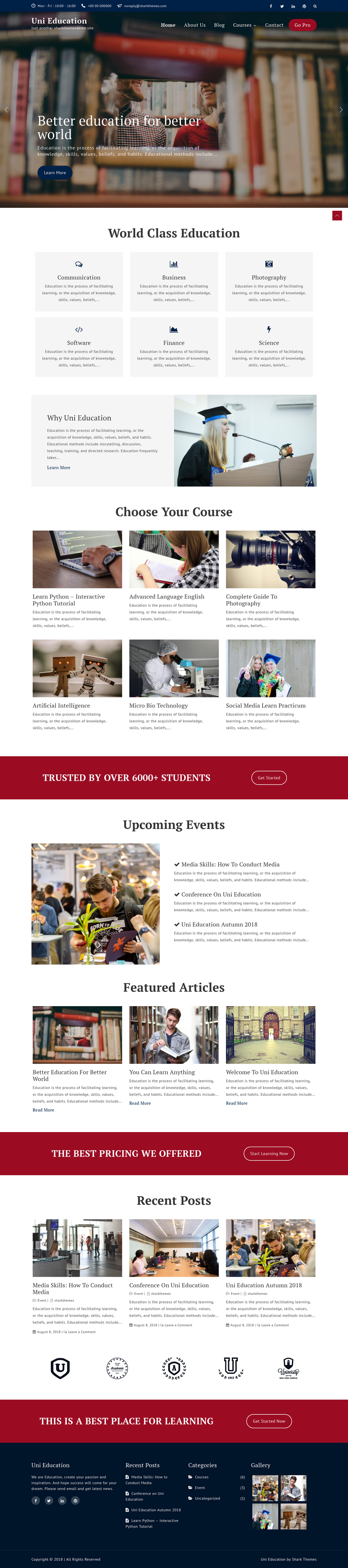 Uni Education - live preview