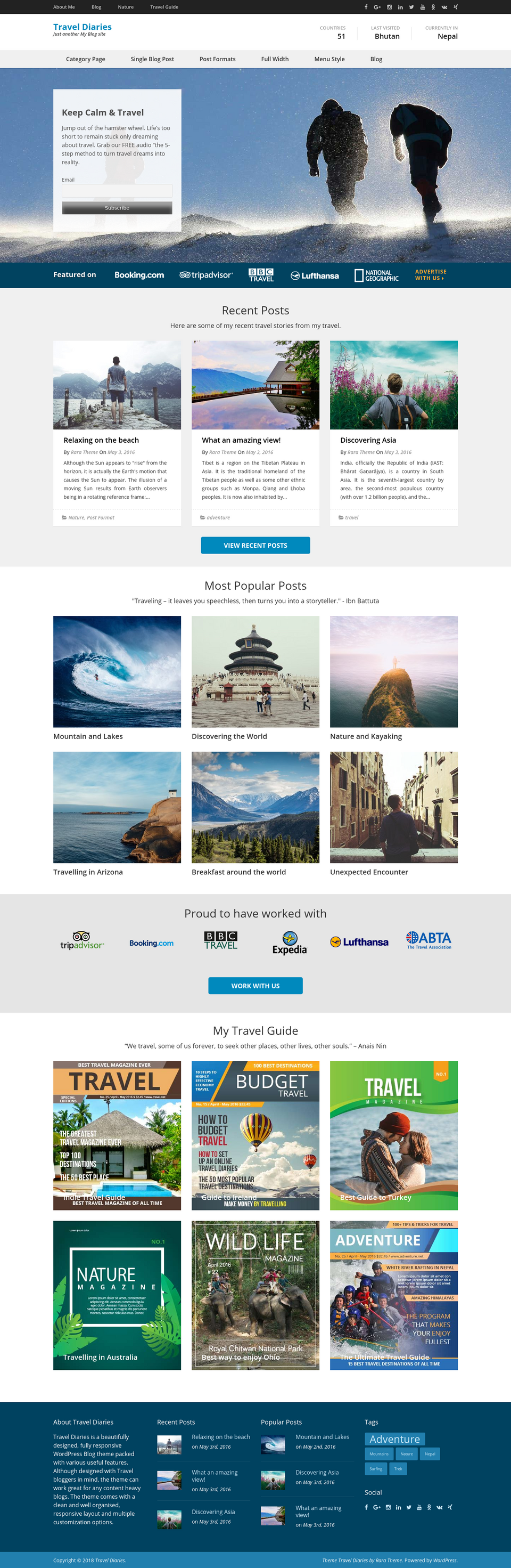 Travel Diaries - live preview