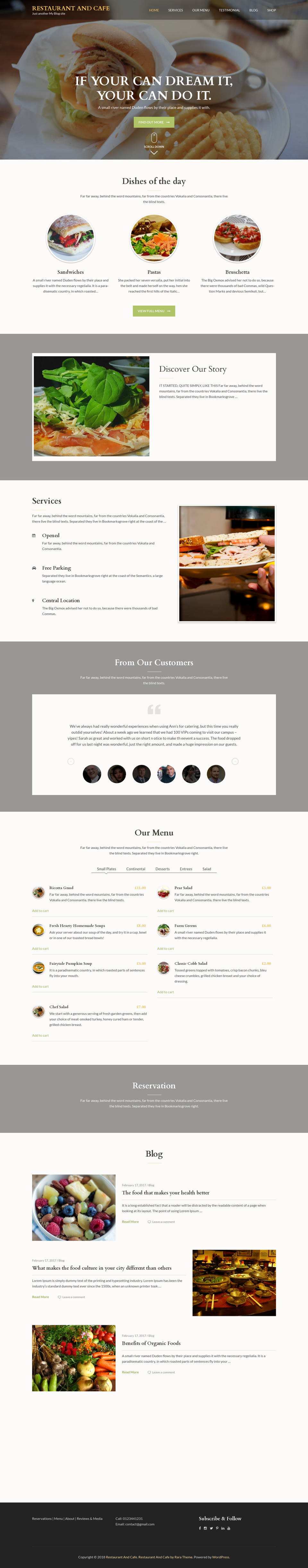 Restaurant and Cafe - live preview