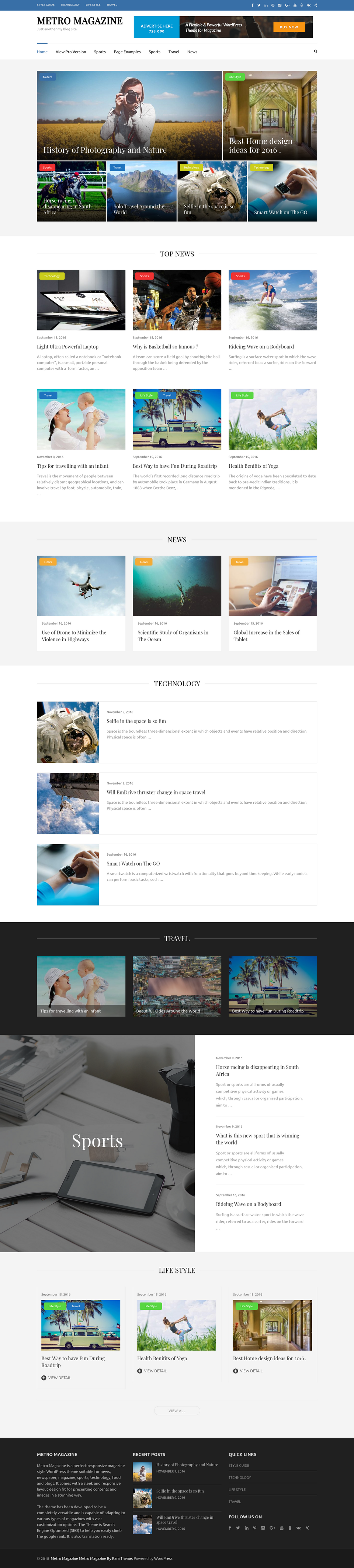 Metro Magazine - live preview