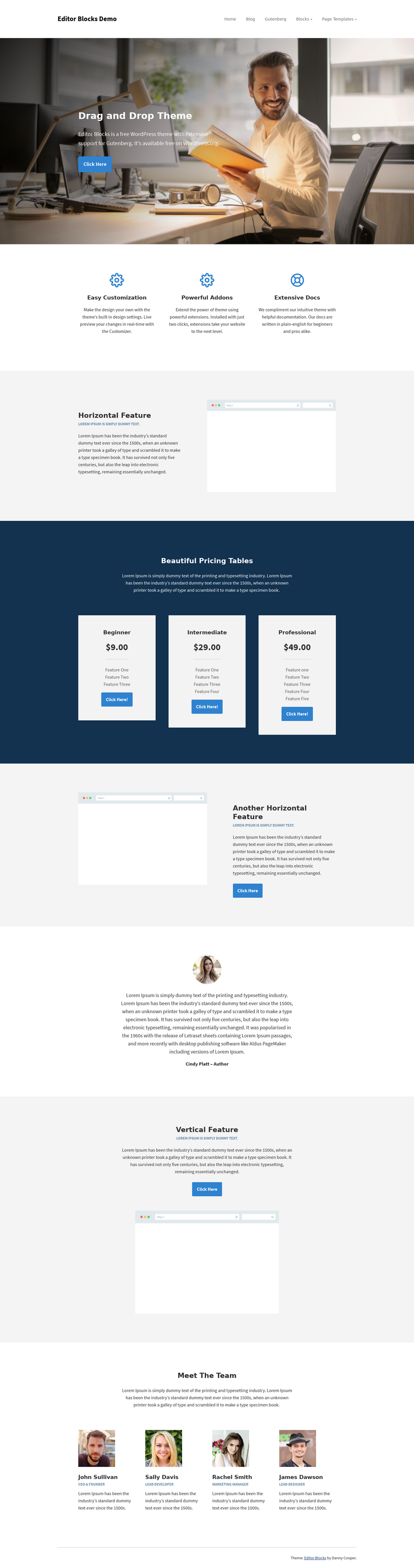 Editor Blocks - live preview