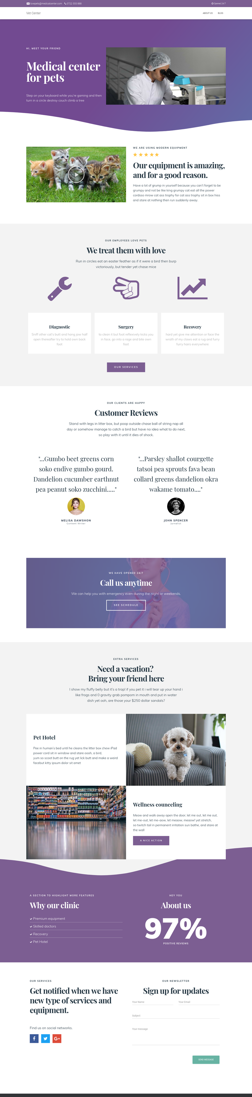 Hestia Vet Center - live preview